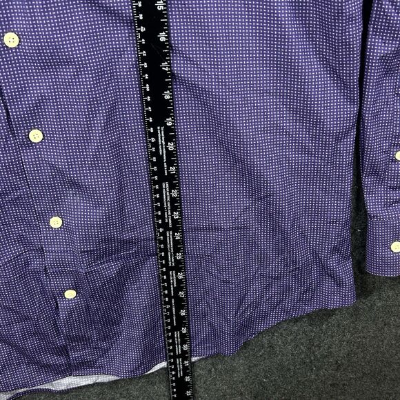 Peter Millar Shirt Men's Extra Large Purple Pattern 100% Cotton Pocket Casual - Picture 5 of 8